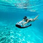 Underwater diving in the Maldives.